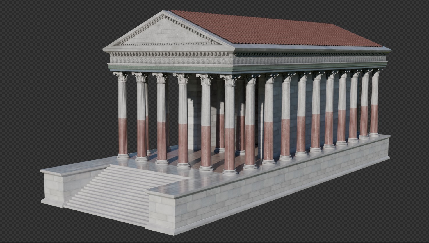 Objeto aumentado medio (Templo de Augusto de Barcelona)