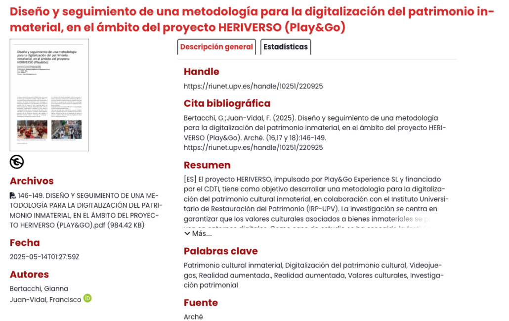 Heriverso Riunet UPV