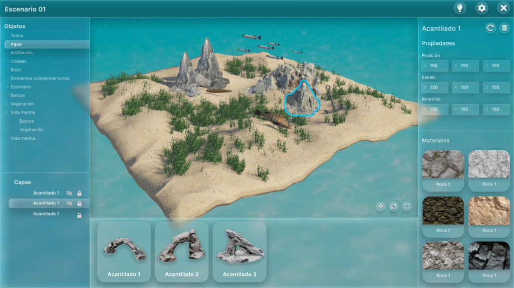 Plataforma para generar infografías de buceo VR